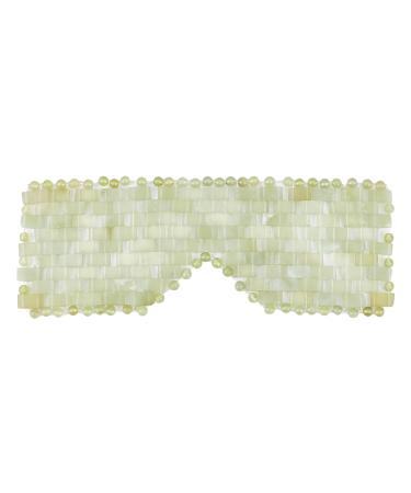 Jade Eye Mask Eye Mask for Relaxation Reusable Jade Eye Mask Hot or Cold Using Jade Mask Eyes Sleeping Mask for Alleviate Puffiness Face Massage Relax Eyes Meditation Beauty