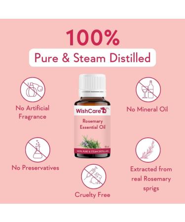 WishCare Rosemary Essential Oil 15 ML - 100% Pure Undiluted & Natural - Buy Online on SooperMarket.com