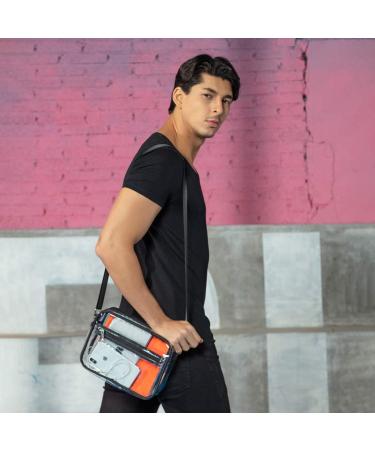 Clear Crossbody Messenger Bag - Stadium Approved for Work, Travel, and Events - Buy Online on SooperMarket.com