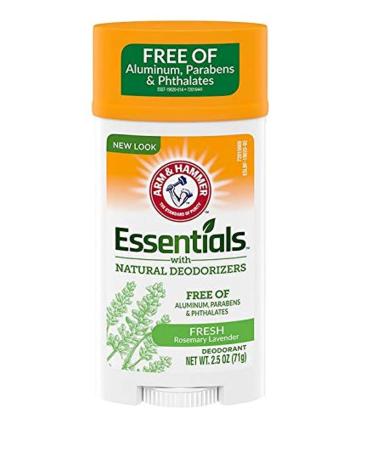 ARM & HAMMER Essentials Natural Deodorant Fresh Rosemary Lavender 2.50 oz (Pack of 4)