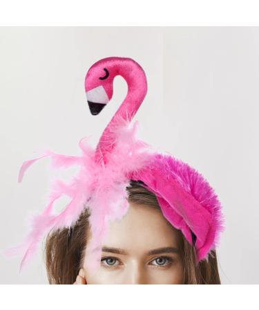 Harilla Pink Flamingo Headband Cute Animal Head Hoops Feathers Hair Accessories Headdress for Girls Women Beach Party Carnival Costume Cosplay Accessories - Buy Online on SooperMarket.com