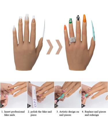 Silicone Practice Hand for Acrylic Nails - Flexible Bendable Mannequin Training Tool - Left Hand - Buy Online on SooperMarket.com