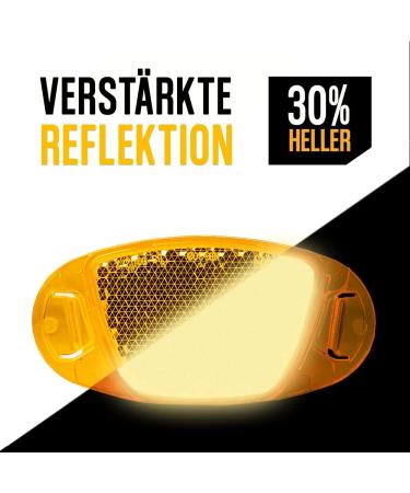 Kellago Strong Reflecting Cat Eye Bicycle Spoke Reflectors - 4 Pack Orange | High Security & Visibility - Buy Online on SooperMarket.com