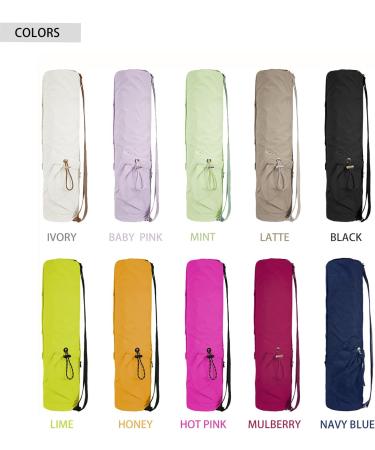 EnjoyActive Premium Waterproof Yoga Mat Bag | Adjustable Strap, Multi Pockets | 2 Sizes | Perfect Carrier for 1/4 or 1/2 Thick Mats | Ideal for Gym, Beach, Park, Travel | Women & Men - White - Buy Online on SooperMarket.com