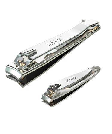 firiKer Nail Clipper Set,Premium Stainless Steel Fingernail and Toenail Clipper Cutters, Fingernail Clipper Cutters Sets with Nail File Sharp,Effortless Stainless Steel Nail Clippers for Men & Women Large and Small