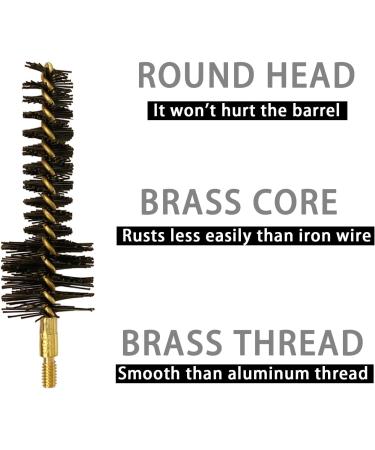 Buy Bore Baby Chamber Brass Gun Bore Brushes - 6PCS for AR15/.308 Caliber | Nylon & Mop Included - International Shipping Available - Buy Online on SooperMarket.com