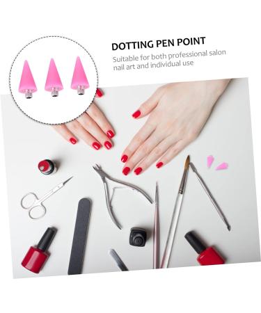 Healeved 6 Pcs Wax Head Rhinestone Dotting Pen Tips Nail Picker Replacement Tips Rhinestones Picker Tips Point Drill Pen Tip Rhinestone Picker Head Manicure Tools Nail Art Tool Pink Acrylic - Buy Online on SooperMarket.com