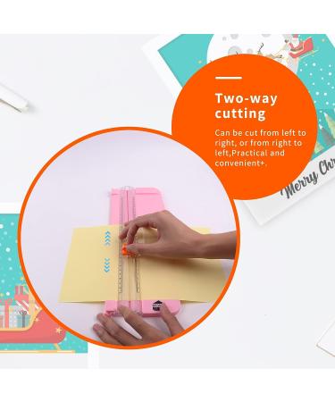ZEQUAN Small Paper Trimmer  Portable Paper Cutter for Label  Origami  Card  Photo  Coupon  Scrapbook  Cardstock  Laminated Paper  and Craft Project Pink - Buy Online on SooperMarket.com