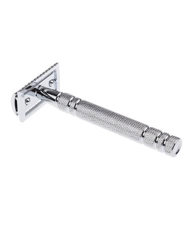 Predolo High-Quality Silver Safety Razor for Men Classic Double-Edged Design Perfect for a Luxurious Shave - Buy Online on SooperMarket.com