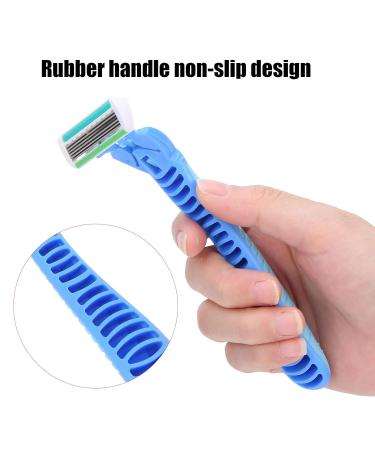 6-Blade Manual Razor for Men & Women - Double Lubrication Precision Trimmer & 6 Cartridges | Portable Body Hair Trimmer - Buy Online on SooperMarket.com