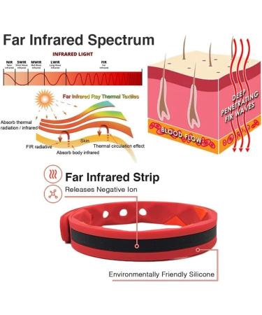 RedUp Far Infrared Negative Ions Wristband Infrared Negative Ions Wristband Lymph Drainage Magnetic Bracelet for Men Women Blue - Buy Online on SooperMarket.com