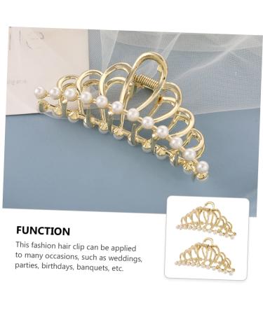 Beavorty 2pcs Golden Metal Hair Clips - Korean Vintage Hair Accessories - Buy Online on SooperMarket.com
