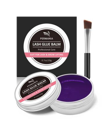PERMANIA Lash Lift Rod Adhesive New Brow Lamination Glue Balm Soft Fragrance Strong Viscosity and Water Solubility for Lash Perm Kit (Grape) 1 count (Pack of 1)