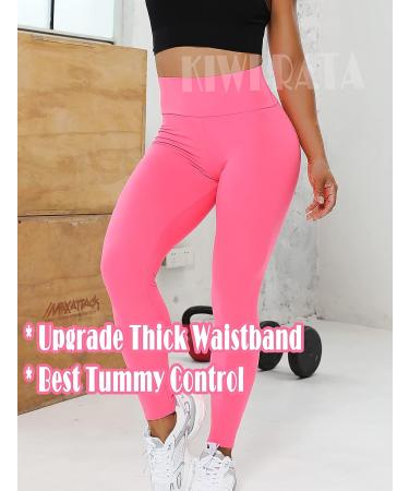 KIWI RATA Women's High Waist Scrunch Butt Yoga Pants - Rose, XL | Tummy Control Sport Leggings - Buy Online on SooperMarket.com
