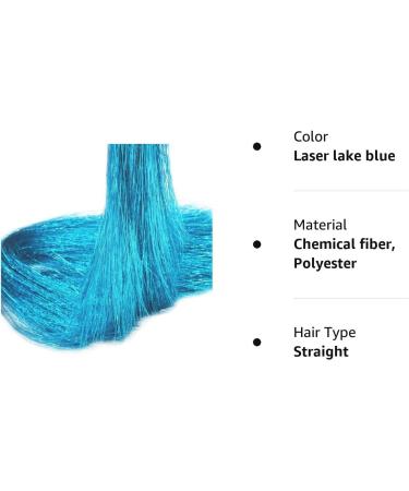 Sparkly Gold Hair Tinsel Extensions - Holographic 250 Strands for Women & Girls | Lake Blue - Buy Online on SooperMarket.com