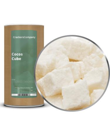 2 x 600g of coconut cubes candied from coconut meat premium quality fat low -lactose -free salt -free 2 x 600g in membrandosis (1.2kg)