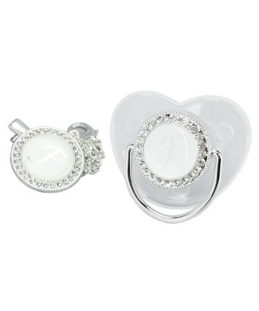 Ultra-Light BPA-Free Silicone Pacifier for Toddlers 6-18 Months | Seamless Design with Silver A-Z Letters & Lid - Buy Online on SooperMarket.com