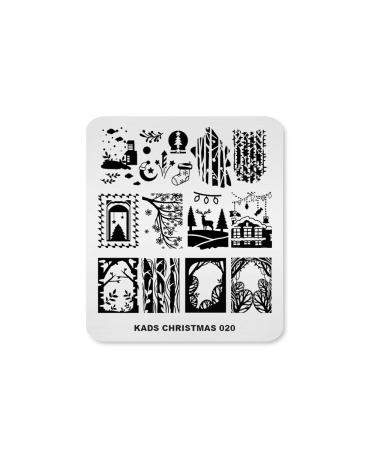 Alexnailart Nail Stamping Plate Christmas Halloween Nail Plates Manicure Templates Nail Art Printing Tool (CHRISTMAS 020)