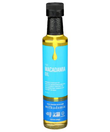 Milkadamia Pure Macadamia Oil, Keto Friendly, Vegan, Non GMO, 8.5 Ounce