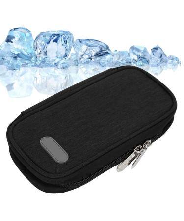 Naroote Insulin Cold Storage Bag Watertight Eco-Friendly Cold Storage Bag with Zipper for Travel(Black)