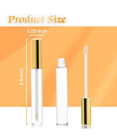 Vumdua 30 Pcs 10ml Empty Lip Gloss Tubes Containers - Refillable Gold Lip Balm Bottles for DIY Makeup and Homemade Lip Balm Samples - Buy Online on SooperMarket.com