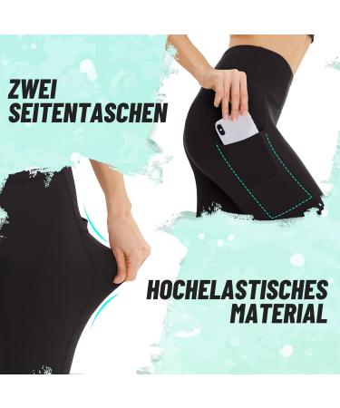 Buy Amiyoyo Women's High Waist Opaque Sport Leggings - 3 Pack Long Stretchy Fitness Pants for Gym & Yoga - 42-48 Black - Buy Online on SooperMarket.com