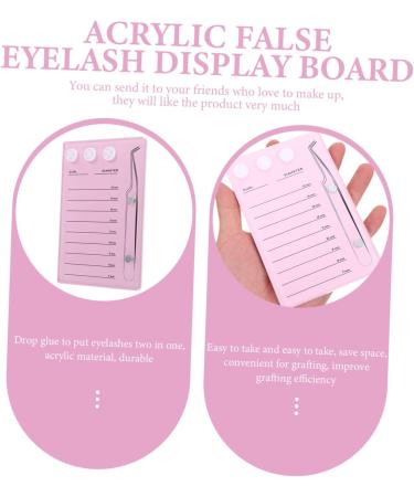 Mikinona Magnetic Eyelash Board Hand Plate Lashes Magnetic False Eyelashes Pallet Holder Eyelash Grafting Supplies Lash Storage Board Eyelash Holder Accessories Acrylic Epoxy Pink 14.3x9.4cm Pink - Buy Online on SooperMarket.com