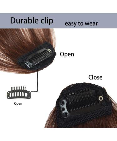 Hair Clip in Bangs Wispy Human Hair Bangs Hairpieces for Women Fringe Neat Faker Bangs with Temples Hairpieces for Party and Daily Wear(Wispy Bangs Dark Brown) Wispy Bangs Dark Brown - Buy Online on SooperMarket.com