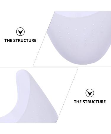 Women's Toe Separators & Ballet Shoe Cushions Set | Forefoot Toe Sleeves for Pumps | 2 Pcs White Pumps Cushions - 11x9.2cm - Buy Online on SooperMarket.com
