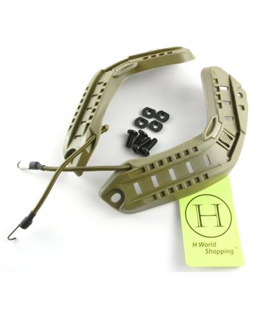 H World Shopping Airsoft Paintball Military Side Rail Guide Set Accessories for Fast Helmet,IBH Helmet Tan
