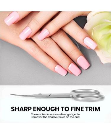 KAMICURE Extra Fine Curved Cuticle Scissors - Multi Purpose Manicure & Pedicure Tool for Men and Women | Thin Nail & Cuticle Trimming Scissors for Professional Use - Buy Online on SooperMarket.com