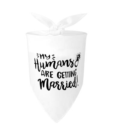 WLLHYF Engagement Gift Dog Bandana My Humans are Getting Married Pet Scarf Engagement Announcement Dog Wedding Bandana Pet Accessories for Dog Lovers Wedding Engagement Photos