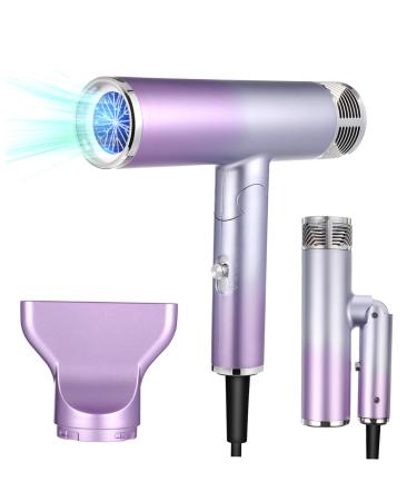 Baluue Foldable Hair Dryer Travel Hair Bonnet Dryer Folding Hair Dryer Travel Blow Dryer Brushless Motor