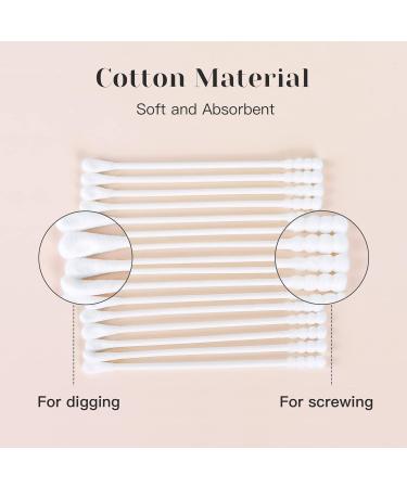 MEIPO Spiral Head & Ear Spoon Cotton Swab Buds (4Pack-800pcs) - Gentle Makeup Removal & Ear Cleaning - Buy Online on SooperMarket.com
