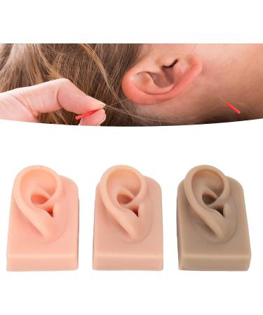 ZJchao 3Pcs Silicone Ear Model - 3 Colors Soft & Flexible Right Ear Simulation Display Props - Buy Online on SooperMarket.com