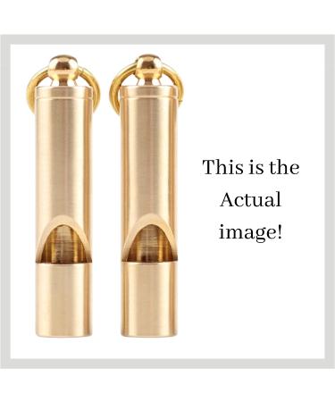 FUTURESTEPS Premium Brass Whistles Set of 2 with Black Lanyard - Loud Survival Whistles - Buy Online on SooperMarket.com