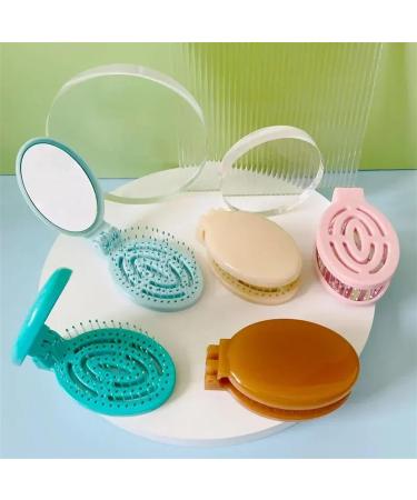 2PCS Hair Comb With Mirror Portable Massage Smooth Comb 2 In 1 Folding Portable Hollow Comb Styling Accessories (Color : C1) - Buy Online on SooperMarket.com