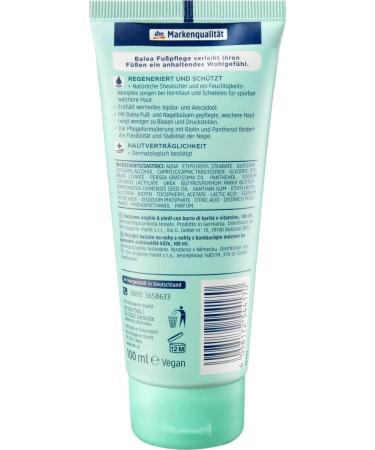 Balea Warming Foot Cream - 100ml | Soothing & Moisturizing for Tired Feet | International Shipping Available - Buy Online on SooperMarket.com