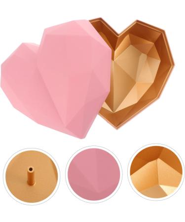 KOMBIUDA Heart Shaped Box Bridesmaid Wedding Favor Boxes Party Holder With Cover Miss 18X18X12CM Pink - Buy Online on SooperMarket.com