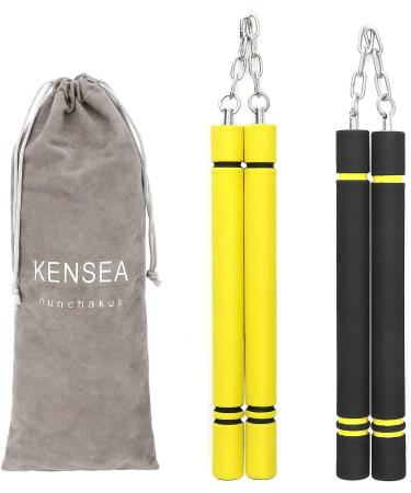 KENSEA Safe Foam Training Nunchucks for Kids & Beginners - Black/Yellow - Buy Online on SooperMarket.com