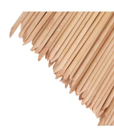 Orange Wood Sticks Nail Art Cuticle Pusher Remover Manicure Pedicure Tool - 50 Pieces - Buy Online on SooperMarket.com
