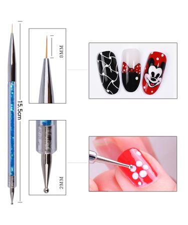 Rnitle Nail Art Fineliner Brush Set (5 Pieces) - Professional Detail Brushes for Nail Design & Painting | Perfect for Salons & Nail Care - Buy Online on SooperMarket.com