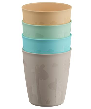 Nip children's drinking cup for toddlers and babies with a cute motif BPA-free made in Germany 4er set from 12 months pastel colors 4 pieces (1 Pack)