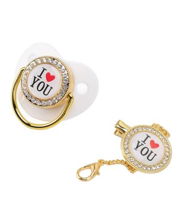 Pacifier set pacifier attractive and non-toxic baby pacifier with chain clip for photo shoots white M
