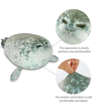 Chubby Seal Pillow 60CM - Cute Grey Plush Animal Toy for Kids and Adults - Buy Online on SooperMarket.com