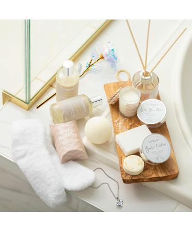Luxury Birthday Spa Gift Set for Women with Bath Essentials, Diffuser, Candle, Necklace, 24k Rose & More - Buy Online on SooperMarket.com