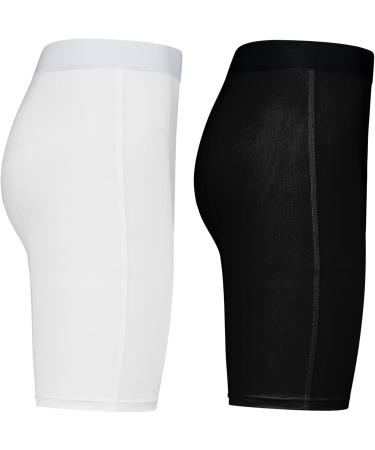 Shop Gladiator Sports Compression Shorts for Women - Black & White Size L | Ultimate Comfort & Performance - Buy Online on SooperMarket.com