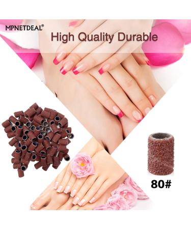 300pcs #80 Grit Sanding Bands for Acrylic Nails | Efile Nail Drill Bits Mandrel - Buy Online on SooperMarket.com