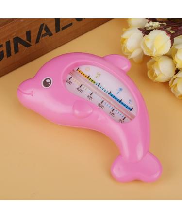 Cute Dolphin Bath Thermometer for Baby - Water Safety Measurement & Indoor Temperature (Rose Red Dolphin - Buy Online on SooperMarket.com