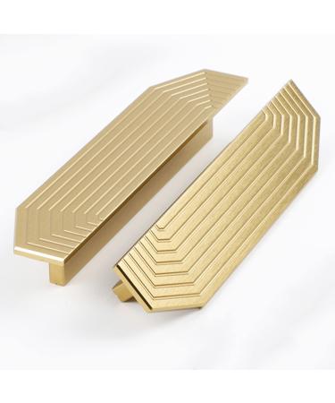 Cupboard Handles Copper Knobs 2Pack Gold Drawer Knobs Zinc Alloy Pull Handles Decorative Furniture Pull Knobs Bedroom Wardrobe Door Pulls for Kitchen Cupboard Cabinet with Screws 250mm(9.8in) ((Size 140mm(5.5in)
